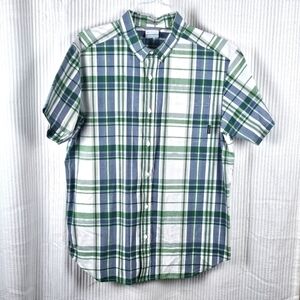 Columbia Button‎ Up Short Sleeve Shirt - Mens Large Plaid Lightweight